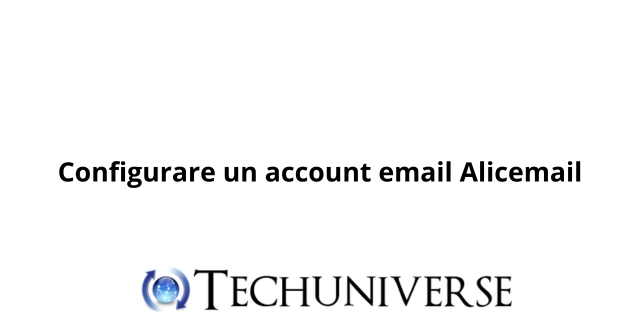 Configurare un account email Alicemail