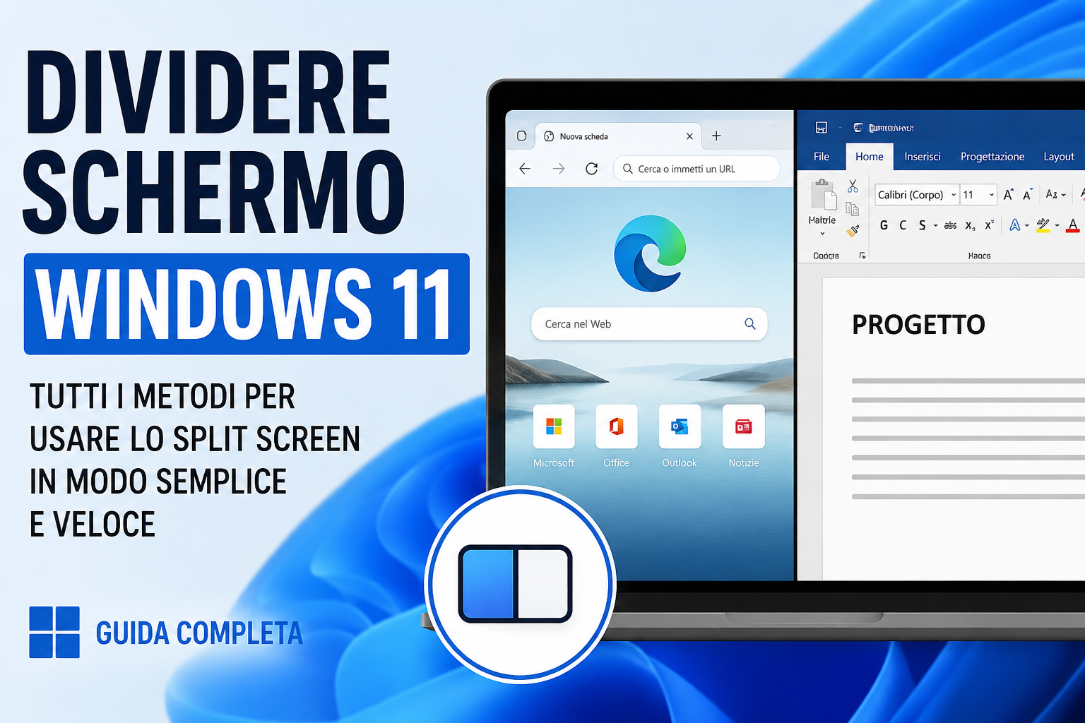dividere schermo Windows 11